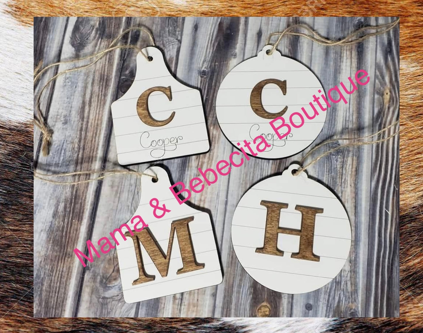 Shiplap Christmas Ornaments - Personalized Custom Order