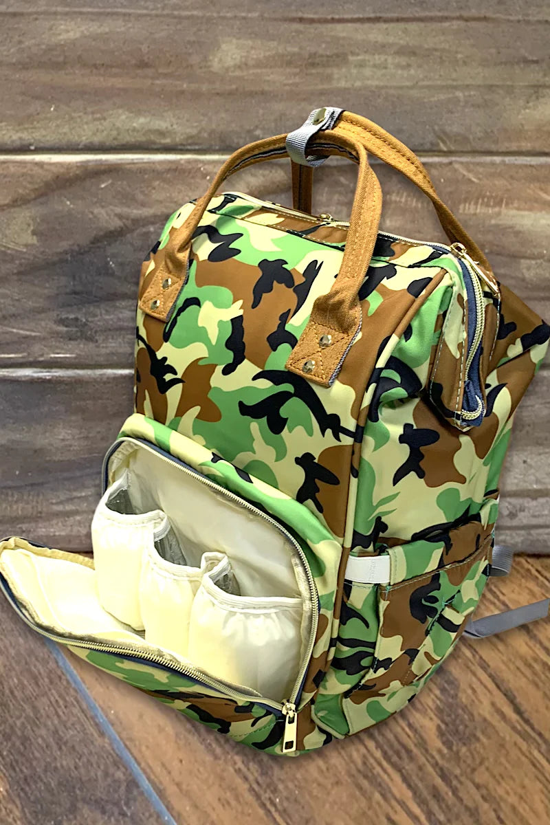 Camo Bottled Insulated Diaper Bag