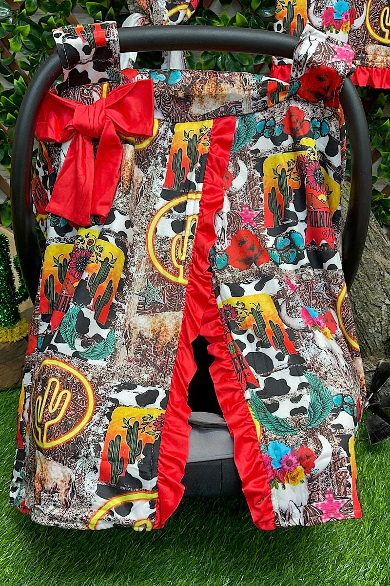 Car Seat Cover - Red Cow Thunderbird