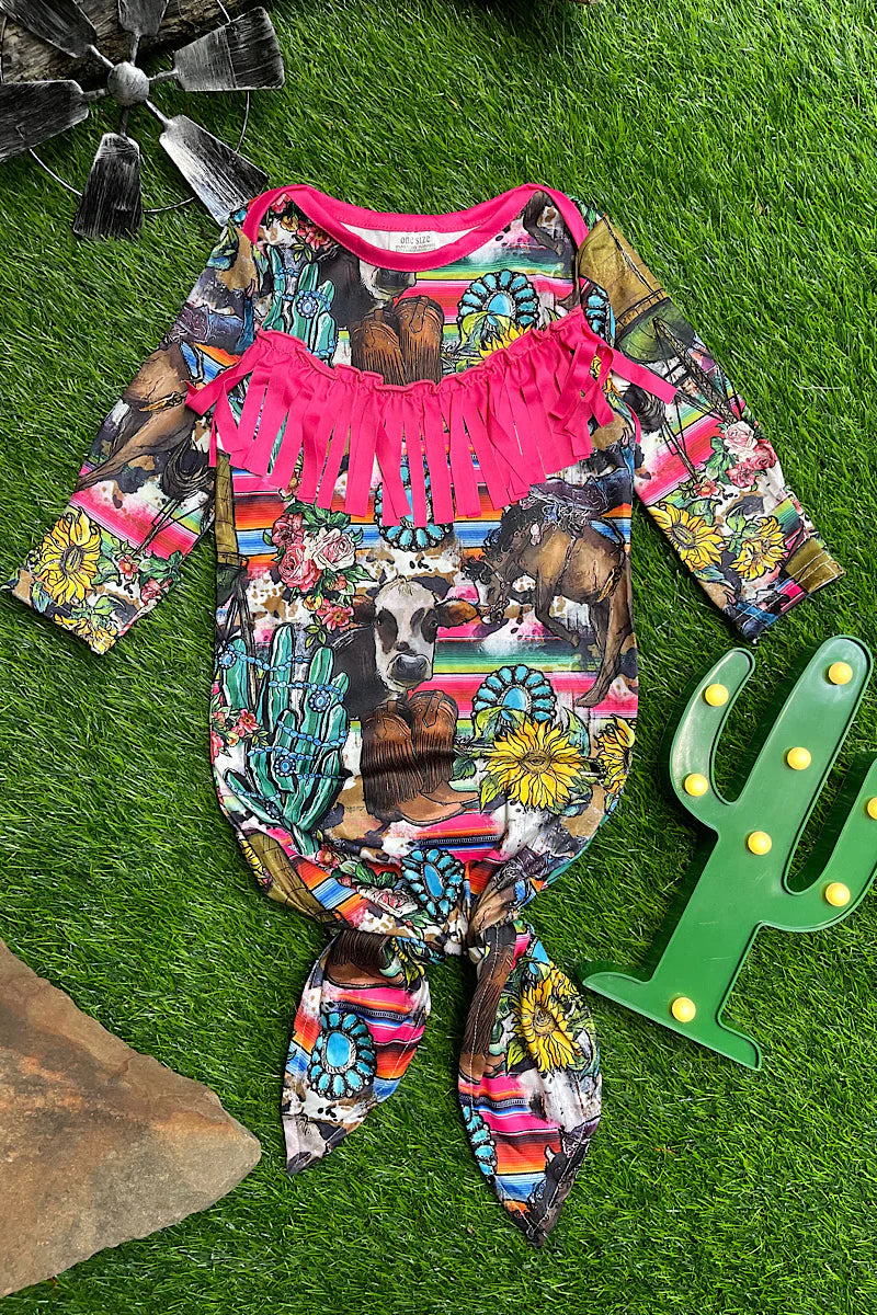Baby Sleeper - Turquoise, Sunflower, & Serape