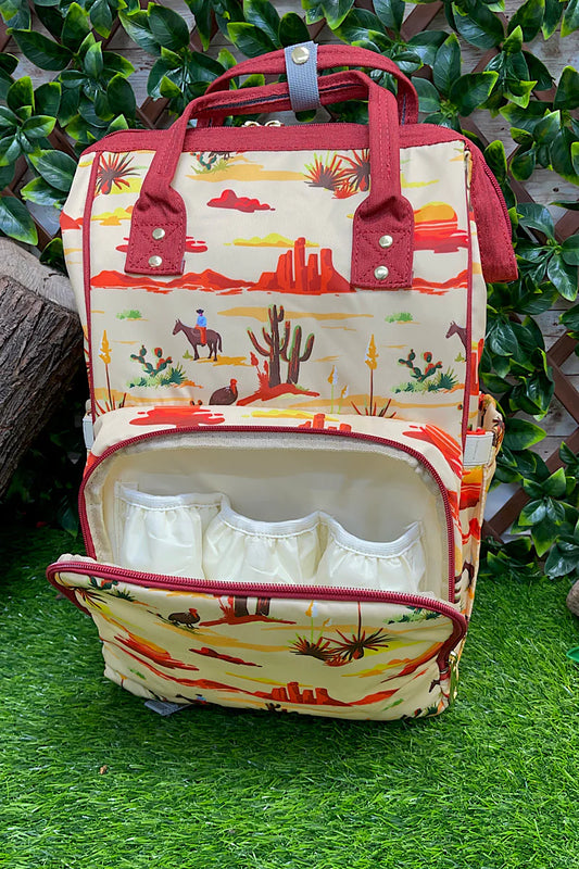 Cowboy Desert Bottle Insulated Diaper Bag