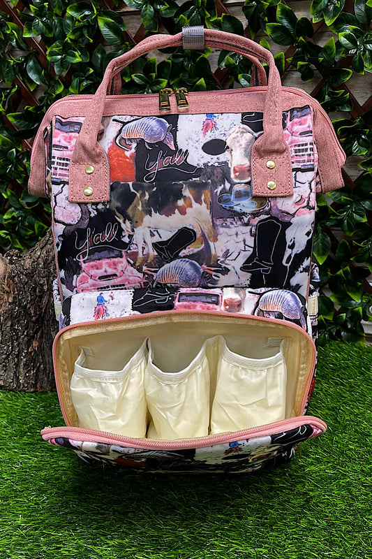 Texas Y’all Bottle Insulated Diaper Bag