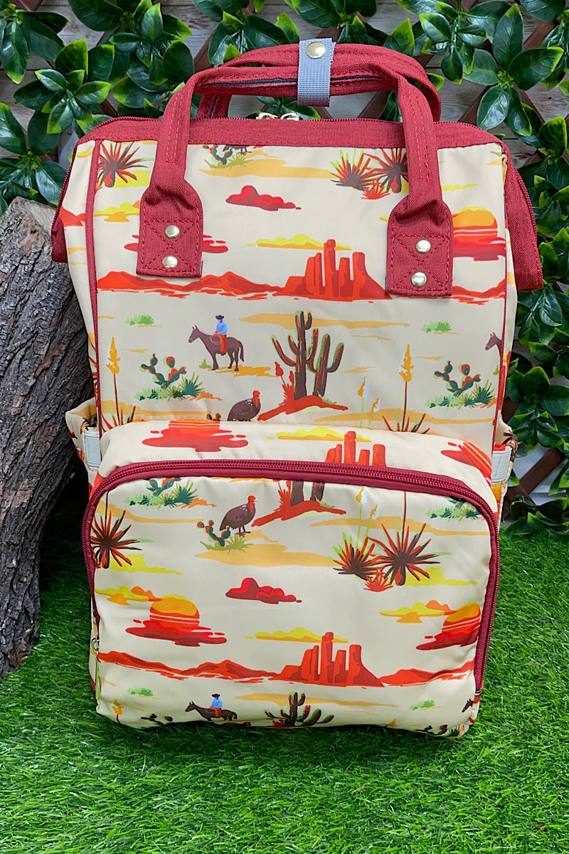 Cowboy Desert Bottle Insulated Diaper Bag
