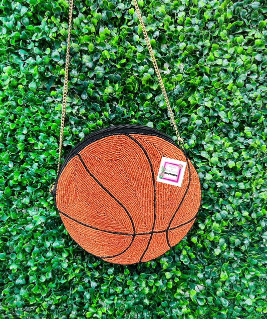 Basketball Beaded Purse