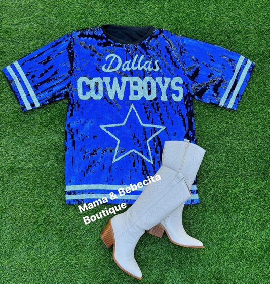 Cowboys Navy Sequin Dress (PRE-ORDER)