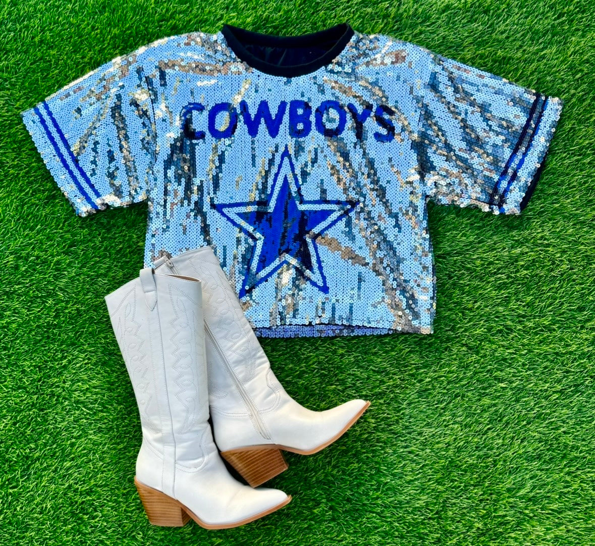 Cowboys Sequin Top (PRE-ORDER)