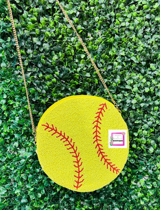 Softball Beaded Purse