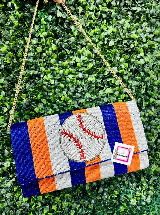 Astros Game Day Beaded Purse