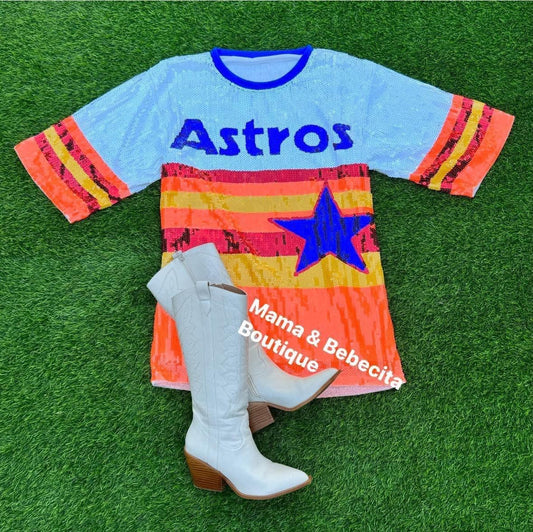 Astros Retro Sequin Dress (PRE-ORDER)