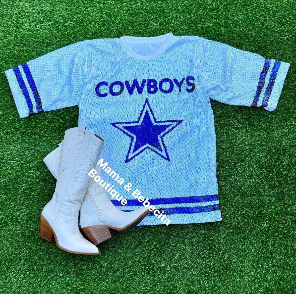 Cowboys White Sequin Dress (PRE-ORDER)