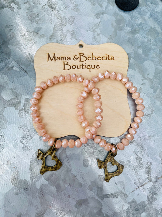 Texas Love Blush Charm Bracelet