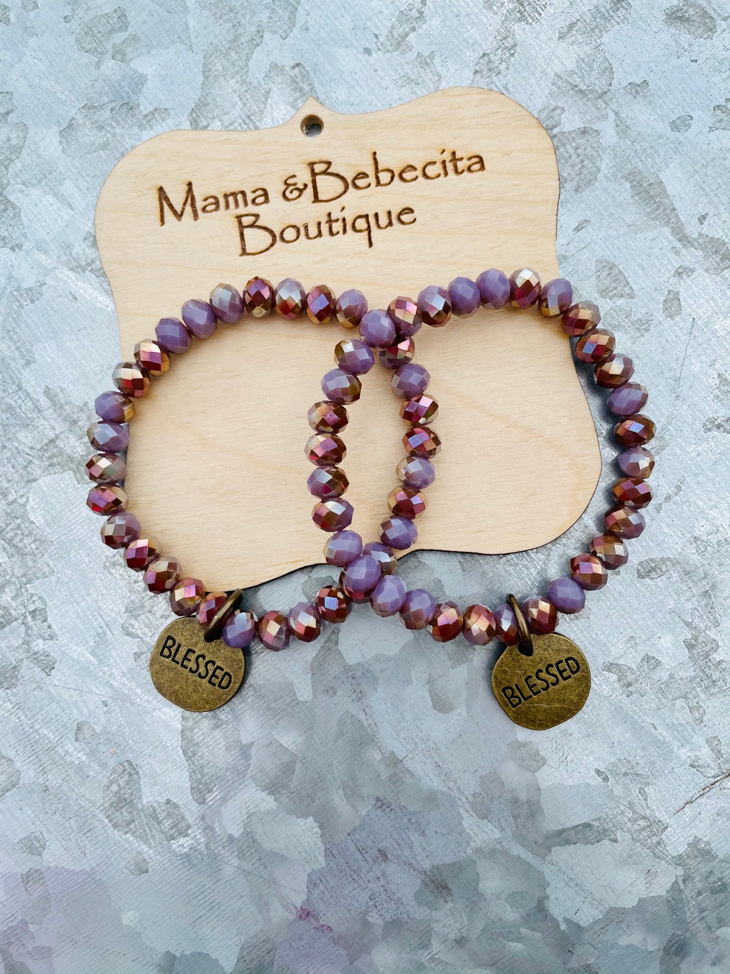 Bracelet- Blessed (Lavender Sparkle)