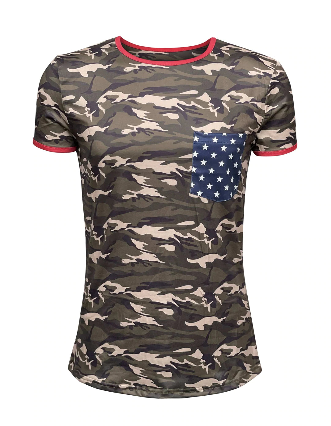 4Th of July Camo Pocket Tee