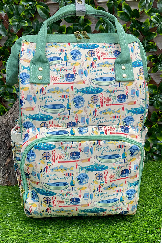 Green Fisherman Bottle Insulated Diaper Bag