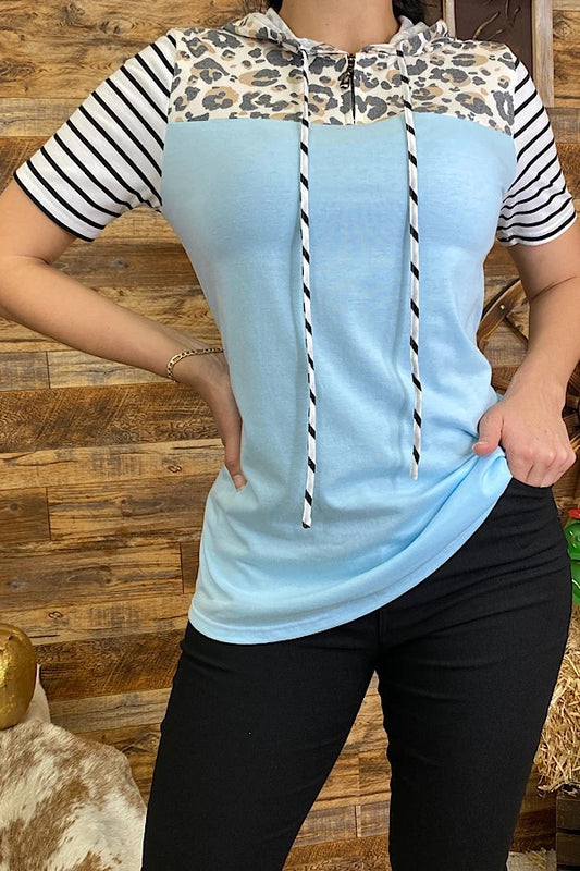 Light Blue Stripped Pullover