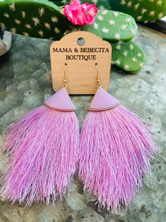 Lavender Fringe Earrings