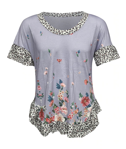 Lavender Floral Top