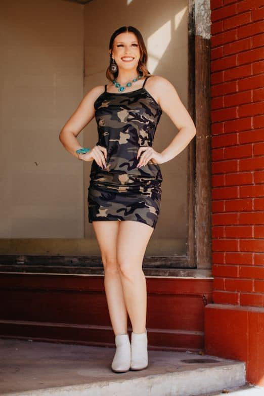 Camo Fitted Dress