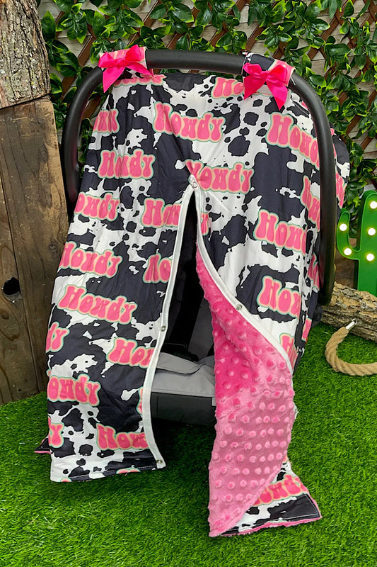 Car Seat Cover - Howdy Cow