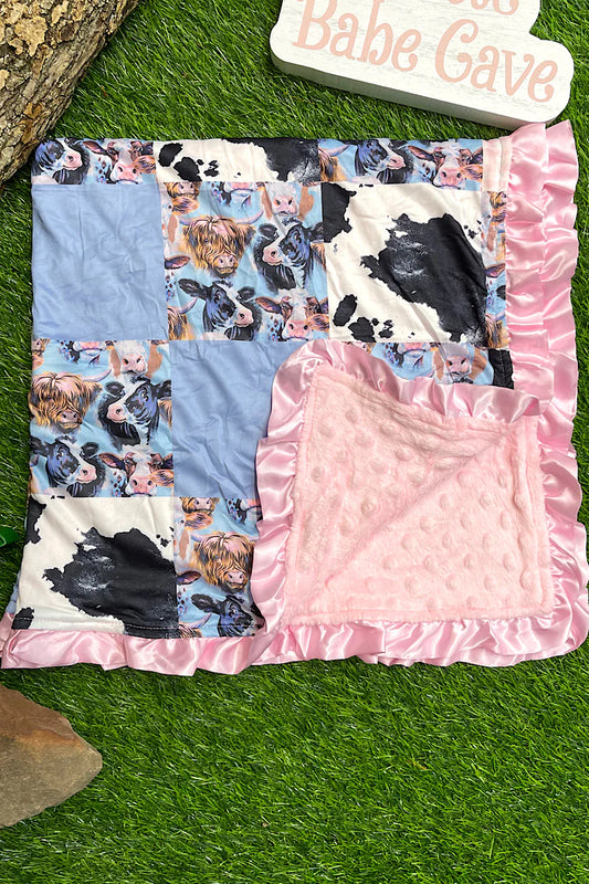 Baby Blanket - Mink Blue Sky/ Pink