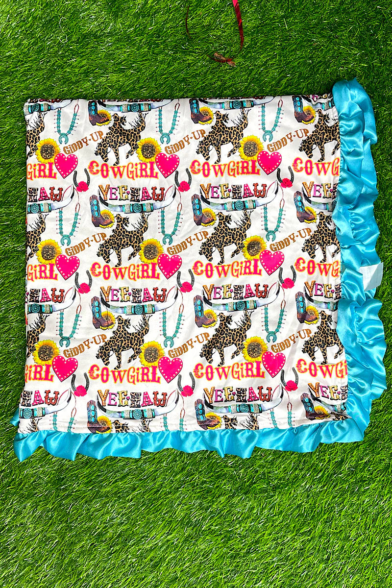 Baby Blanket - Cheetah Cowgirl