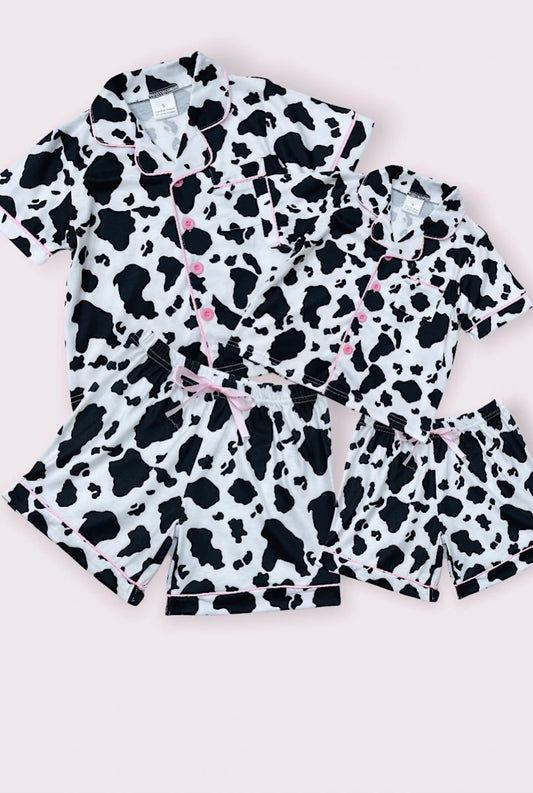 Mommy Cow Print PJ Set