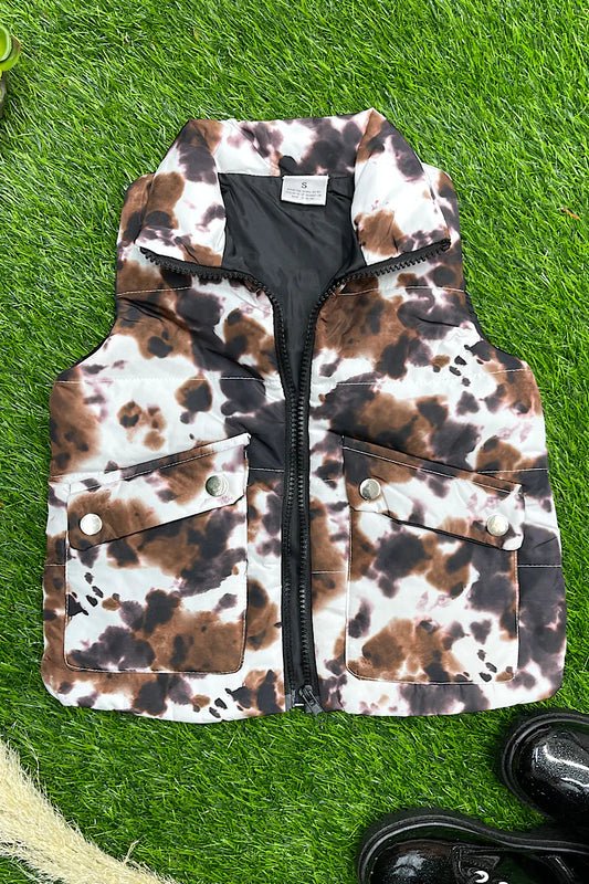 Cow Print Vest