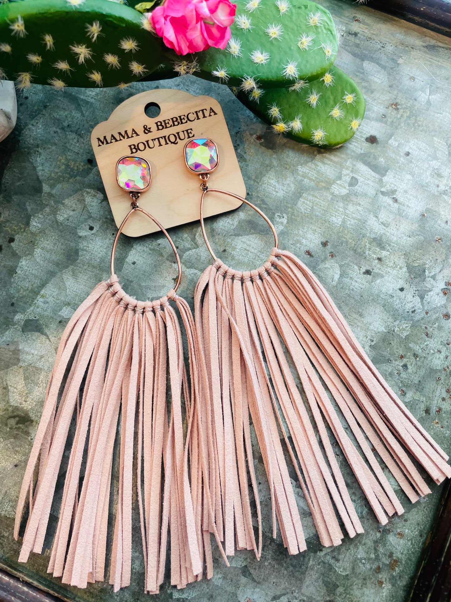 Blush Pink A/B Fringe