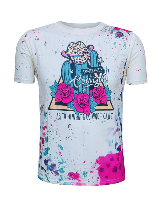 Cowgirl Neon Cheetah Tee