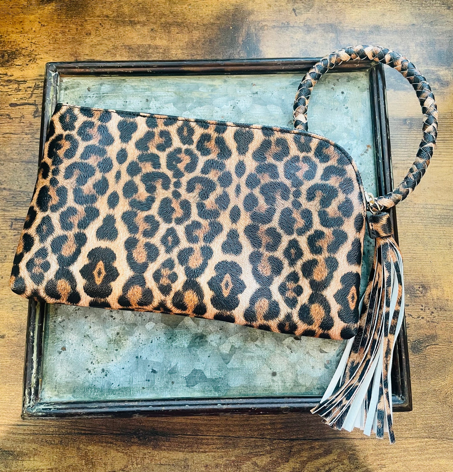 Leopard Wristlet