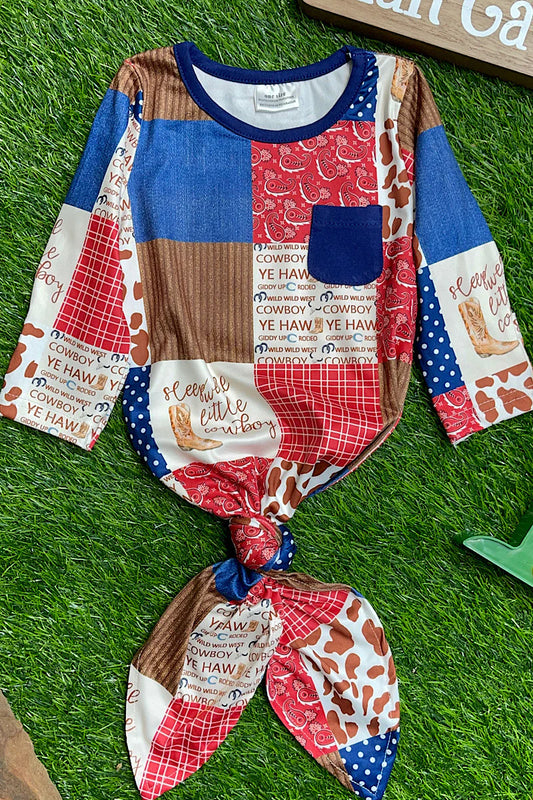 Baby Sleeper - Blue & Red Cowboy
