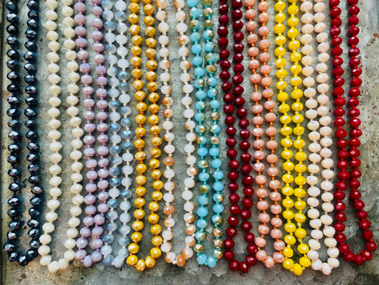 60” Crystal Beaded Necklace