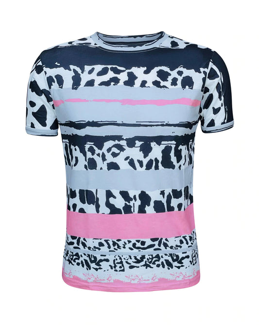 Pink Cow Print Tee