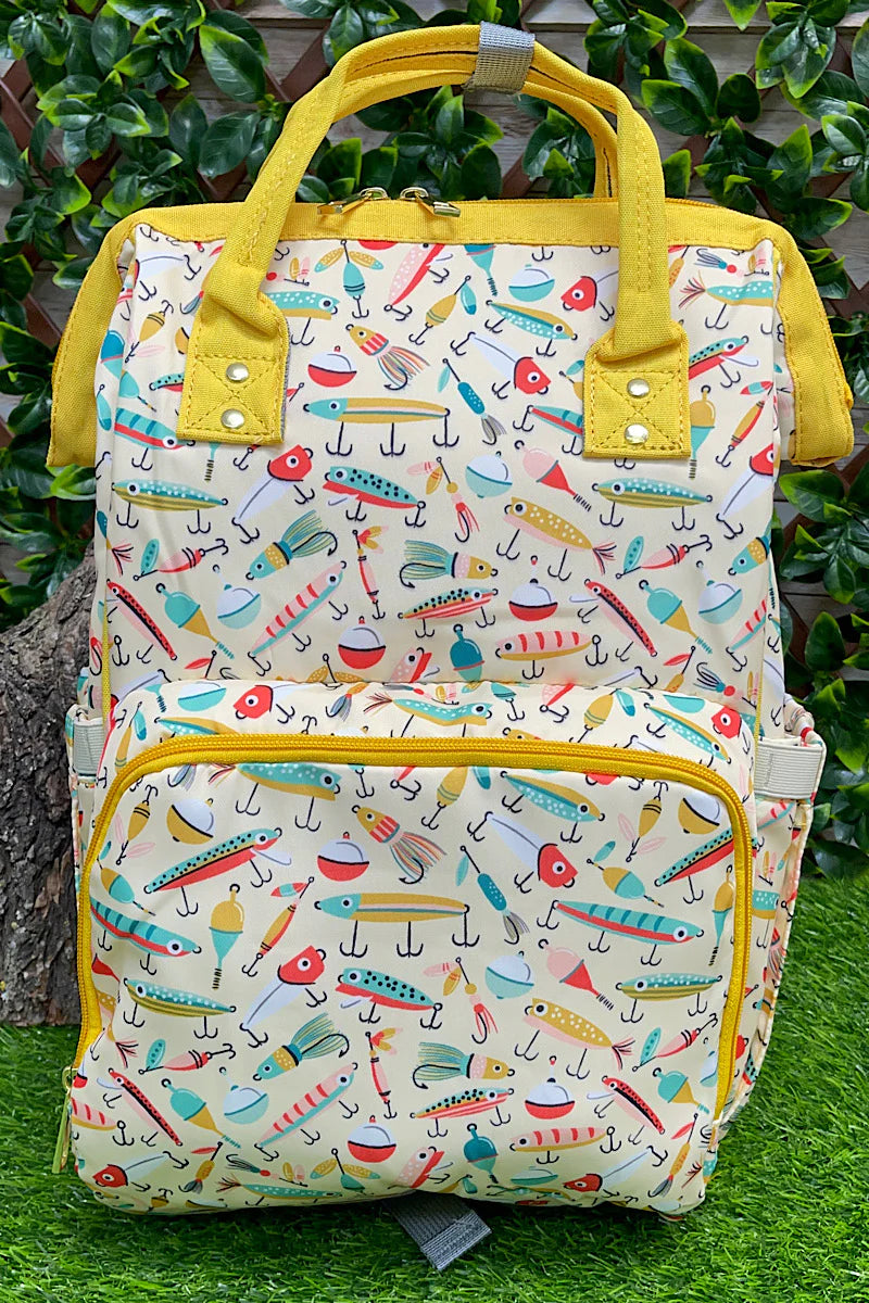 Yellow Fisherman Bottle Insulated Diaper Bag
