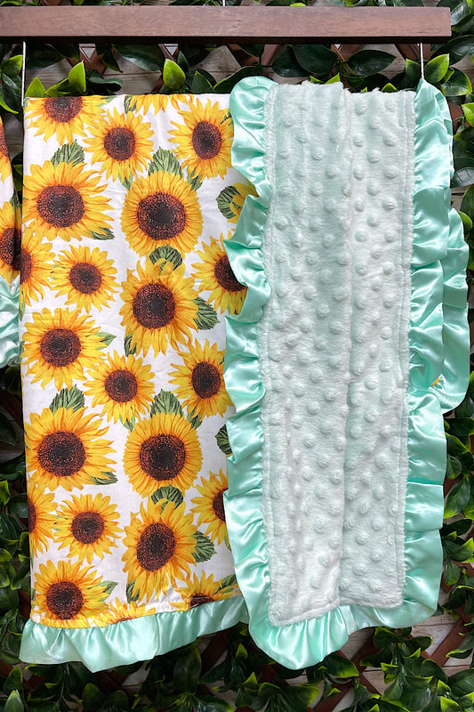 Baby Blanket - Mink Sunflower